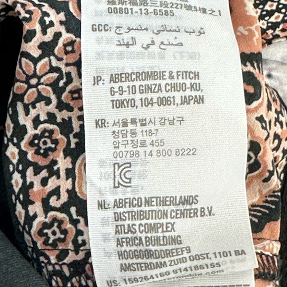 Abercrombie & Fitch Black & Rust Floral‎ Border Print Mini Dress – S - Picture 8 of 14